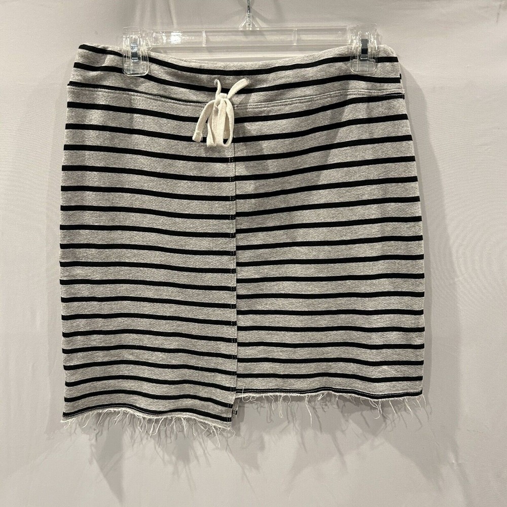 Sundry Women's Size 1 Small Drawstring Striped Asymmetrical Elastic Waist Skirt